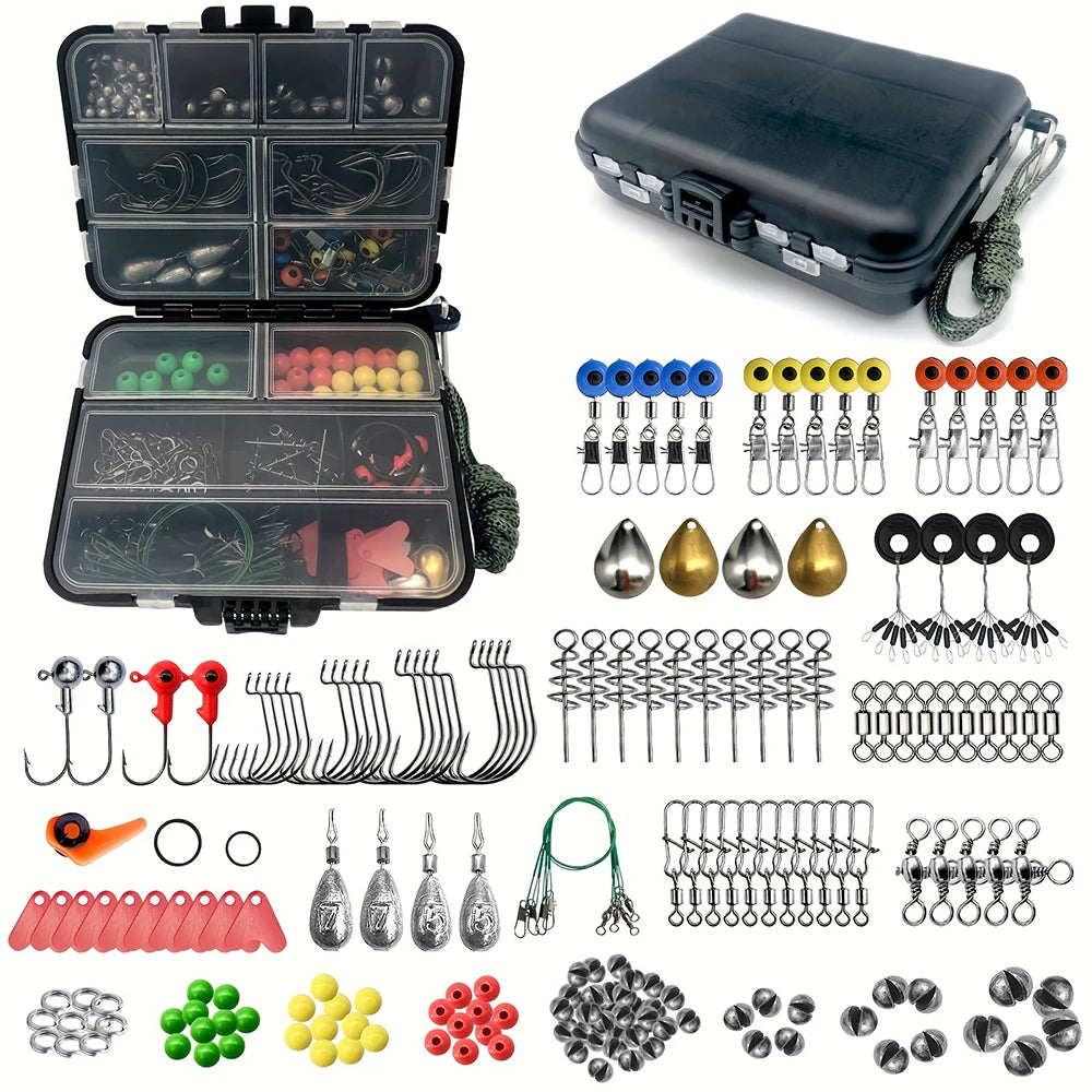 187pcs Ultimate Fishing Kit Set