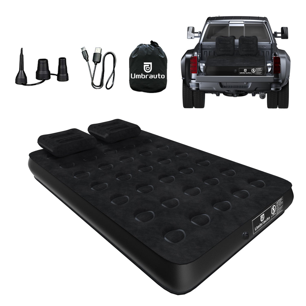 Umbrauto 5.5-6.5 ft Square Truck Bed Air Mattress with Wireless Rechargeable Pump Inflatable Full Size Pickup  Air Mattress