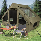 4-6 People Inflatable Camping Tent with 4 Mesh Screen Windows and 2 Doors