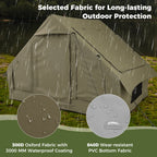 4-6 People Inflatable Camping Tent with 4 Mesh Screen Windows and 2 Doors