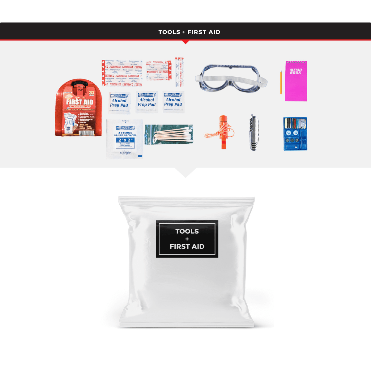 WSK Essential Survival Kit for Up To 4 People plus Rolling Bag