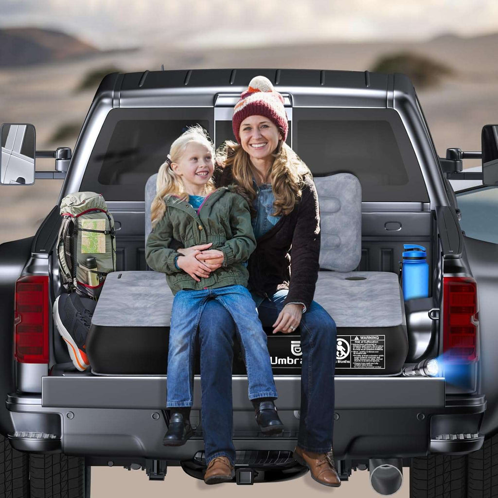 Umbrauto 5.5-6.5 ft Square Truck Bed Air Mattress with Wireless Rechargeable Pump Inflatable Full Size Pickup  Air Mattress