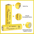 2-20Pcs AA Battery 1.2V 700mAh Ni-MH AA Rechargeable Batteries 700mAh Battery for Garden Solar Lights Toys Watch MP3 Player