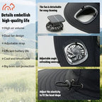 2-Fan Solar-Powered Sun Hat, USB Rechargeable, Adjustable Strap, Cool and Breathable, Efficient Battery Life, Large Airflow, Long Battery Life, Suitable for Various Outdoor Activities