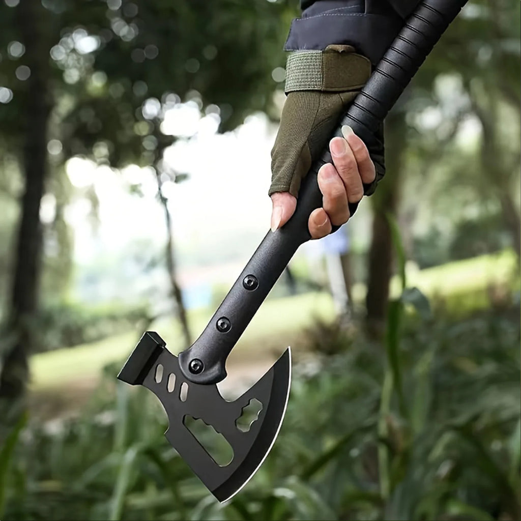 Camping Axe (Includes Sheath) | One-Piece Stainless Steel Survival Axe | Camping & Surviva(17.3l Axe | Outdoor Axe & Hatchet Combo(17.3IN)