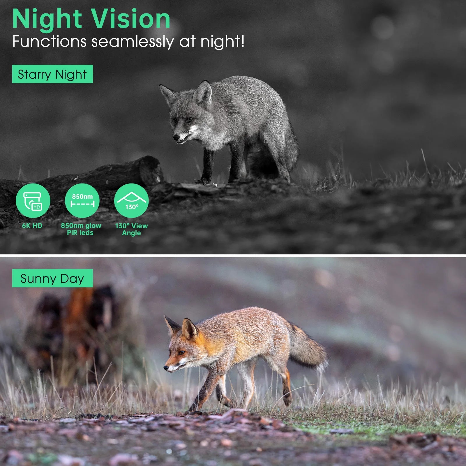 4K Solar Trail Camera, 48MP WiFi Trail Camera with Night Vision 0.2s Trigger Motion Activated, Game Camera with 130° Detec