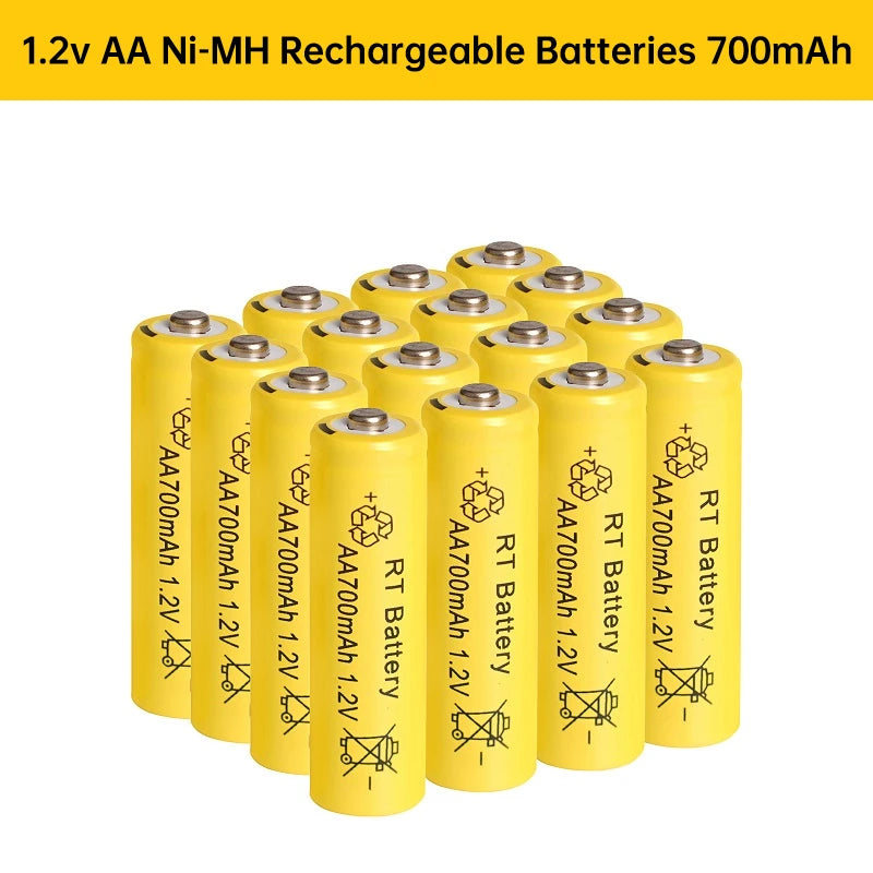 2-20Pcs AA Battery 1.2V 700mAh Ni-MH AA Rechargeable Batteries 700mAh Battery for Garden Solar Lights Toys Watch MP3 Player