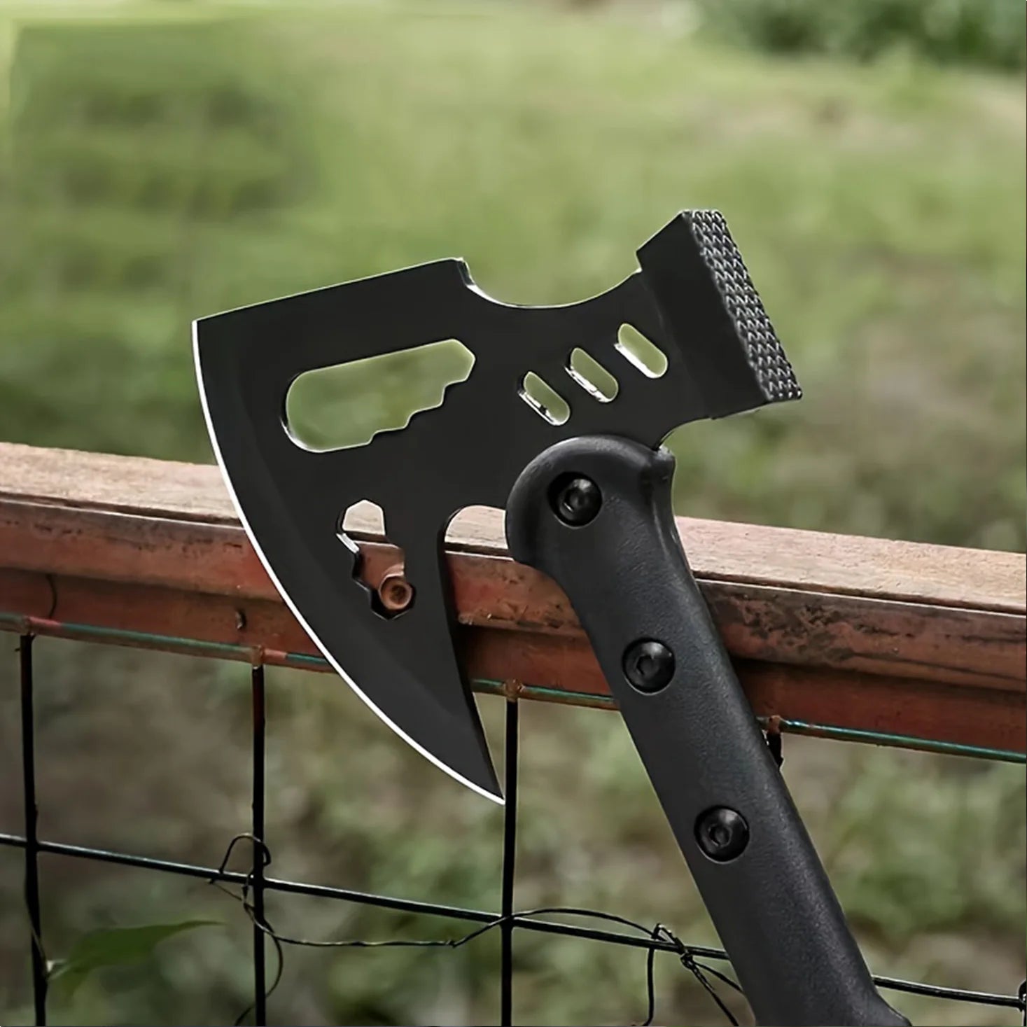 Camping Axe (Includes Sheath) | One-Piece Stainless Steel Survival Axe | Camping & Surviva(17.3l Axe | Outdoor Axe & Hatchet Combo(17.3IN)