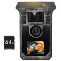 64MP 4K Solar Trail Camera,  with Night Vision & 0.2s Trigger Motion Activated, with 130° field