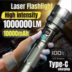 1000000LM Super Bright LED Flashlight Rechargeable USB-C Digital Display IPX8 Waterproof Long Lasting Camping Emergency 2026