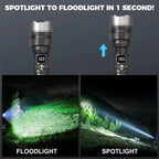 1000000LM Super Bright LED Flashlight Rechargeable USB-C Digital Display IPX8 Waterproof Long Lasting Camping Emergency 2026