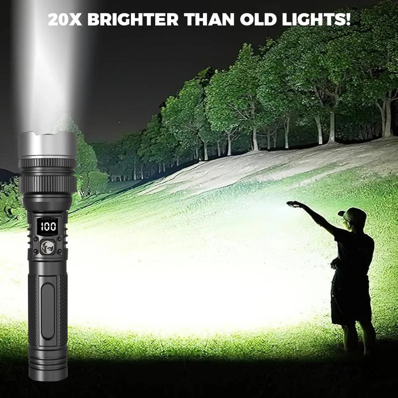 1000000LM Super Bright LED Flashlight Rechargeable USB-C Digital Display IPX8 Waterproof Long Lasting Camping Emergency 2026