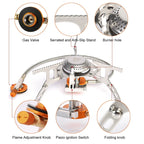 Camping Gas Stove Outdoor Tourist Burner Strong Fire Heater Tourism Cooker Survival Furnace Supplies Equipment Picnic