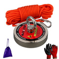 500KG Salvage Fishing Magnetic Stell Cup Holder Deep Sea Permanent Neodymium N52 Magnet With 15m Rope Gloves Bag