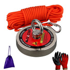 500KG Salvage Fishing Magnetic Stell Cup Holder Deep Sea Permanent Neodymium N52 Magnet With 15m Rope Gloves Bag