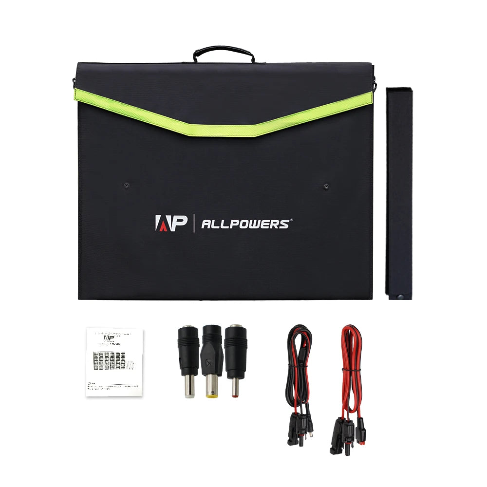 Foldable and Portable Solar Panel 100 / 200W Battery Charger，Outdoor Emergency Backup Power for Powerstation etc