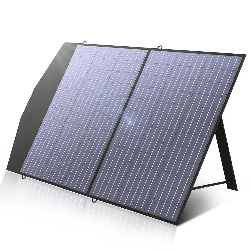 Foldable and Portable Solar Panel 100 / 200W Battery Charger，Outdoor Emergency Backup Power for Powerstation etc