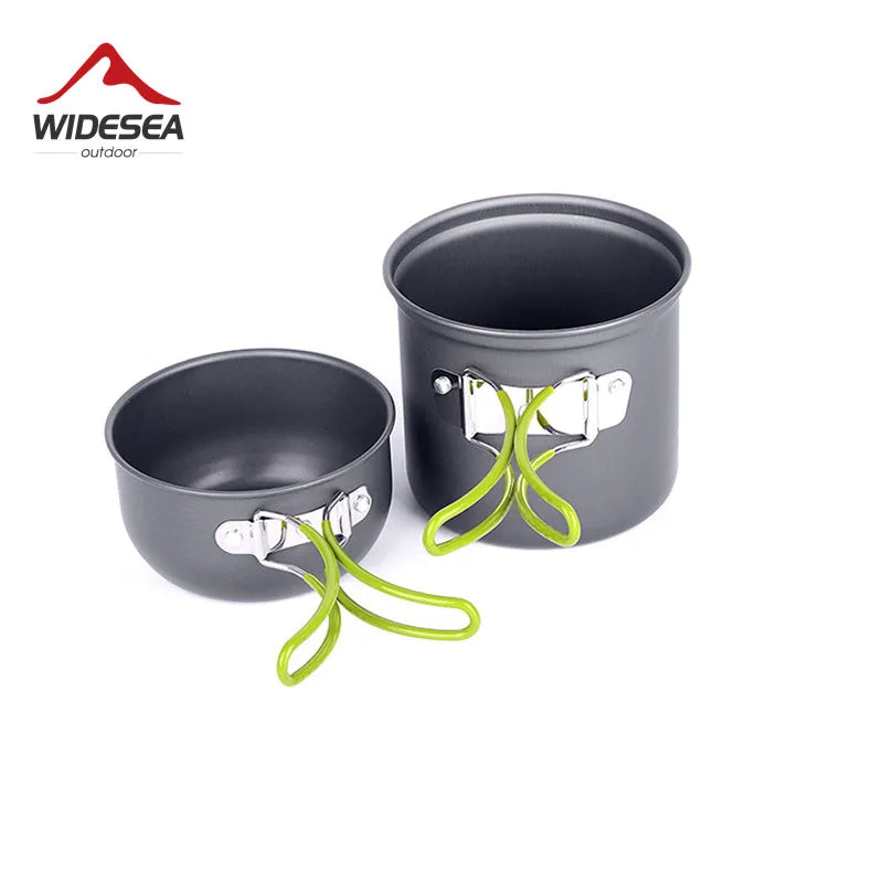 Ultralight Camping Cooking Utensils Outdoor Tableware Pot Set Hiking Picnic Travel Tourist Dishes Supplies Equipment