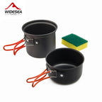 Ultralight Camping Cooking Utensils Outdoor Tableware Pot Set Hiking Picnic Travel Tourist Dishes Supplies Equipment