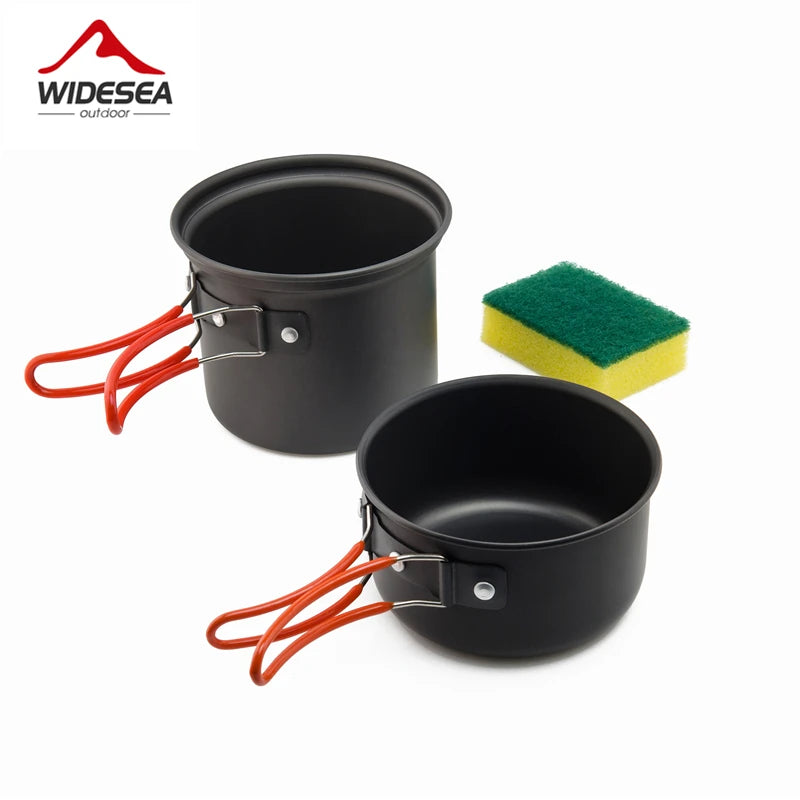 Ultralight Camping Cooking Utensils Outdoor Tableware Pot Set Hiking Picnic Travel Tourist Dishes Supplies Equipment