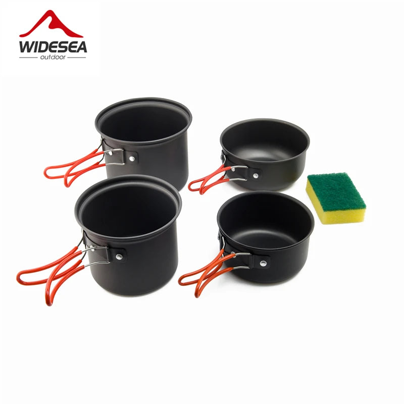 Ultralight Camping Cooking Utensils Outdoor Tableware Pot Set Hiking Picnic Travel Tourist Dishes Supplies Equipment