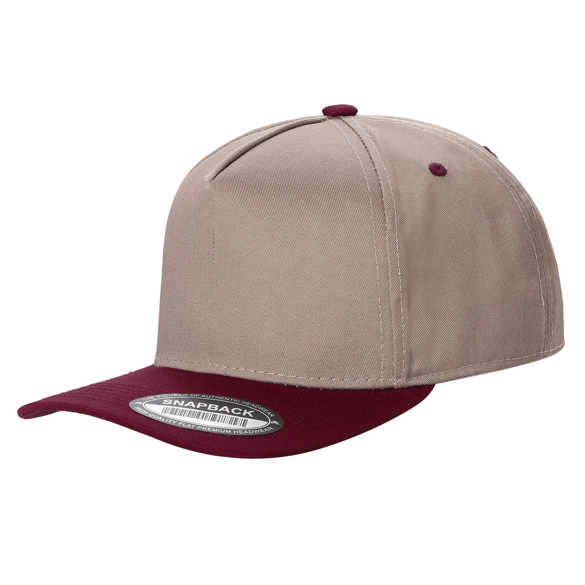5panel Solid with Under Bill Colored Blank Caps Tcoa