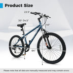 Kids Mountain Bike 20 24 Inch Child Bicycle for Boys Girls Aged 8+ Years Old Navy