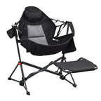 Ainfox Hammock Camping Chair with Footrest, Foldable Portable Rocking Chairs for Adults Outside Swinging Camp for Outdoor Patio Poolside