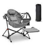 Ainfox Hammock Camping Chair with Footrest, Foldable Portable Rocking Chairs for Adults Outside Swinging Camp for Outdoor Patio Poolside