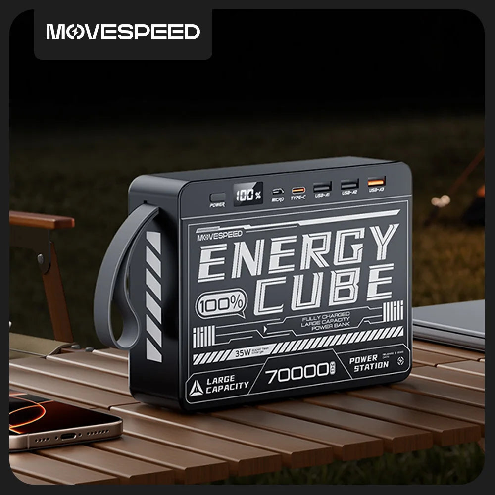 Power Bank 70000mh Power Station PD Fast Charging Powerbank External Battery Charger for Camping Outdoor