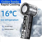 Semiconductor Refrigeration High-speed Handheld Electric Fan 3000mAh USB Portable Rechargeable Outdoor Small Fan