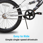 20 Inch Kids' Bike for Kids Ages 5-13 Years Old, Dual-Suspension Kids Mountain Bike