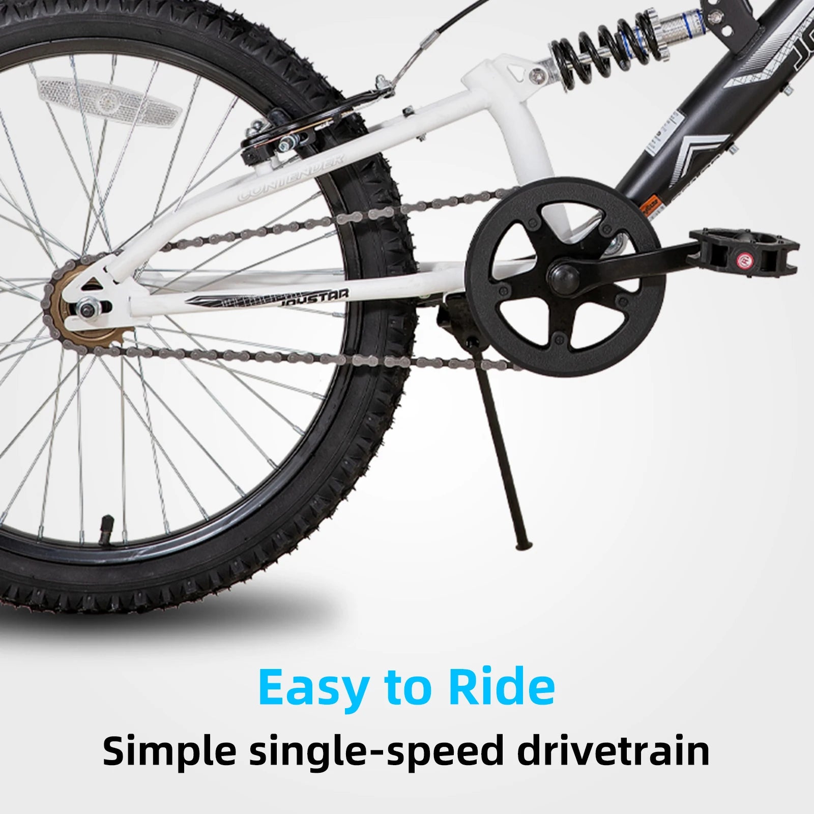 20 Inch Kids' Bike for Kids Ages 5-13 Years Old, Dual-Suspension Kids Mountain Bike
