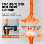 220ft Dual-Weave Polyester Rope 48-Strand Outdoor Accessories Emergency Cord for Camping Swinging Rappelling Rescue