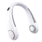 Mini Neck Mounted Fan Portable Bladeless Neck USB Rechargeable Air Cooler 5 File Speed Summer Sports Fan Outdoor Sports Fans
