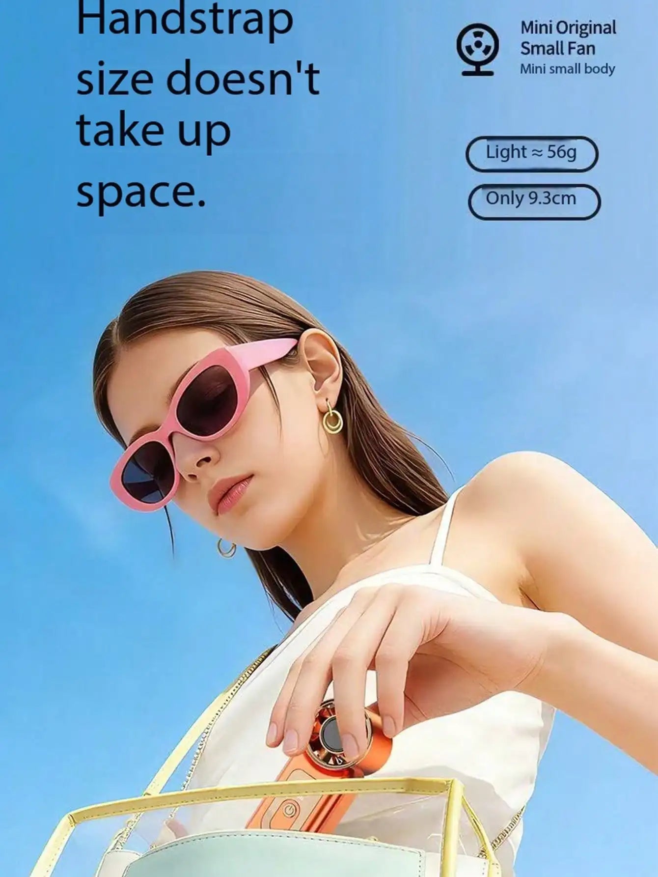 1pc Unisex Mini Handheld USB Turbo Fan, Rounded Body, Icy Cool Touch, High Capacity Battery, Fashion Colors, Adjustable 199-Speed, Quiet High-Speed Turbine, 8m Airflow, Suitable For Outdoor, Camping, Travel, Beach, Office, Sc