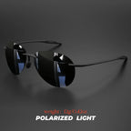 Ultra Light 12g TR90 Frameless Polarized Aviator Sunglasses - Flexible & Comfort Fit Unisex for Driving, Fishing, Outdoor