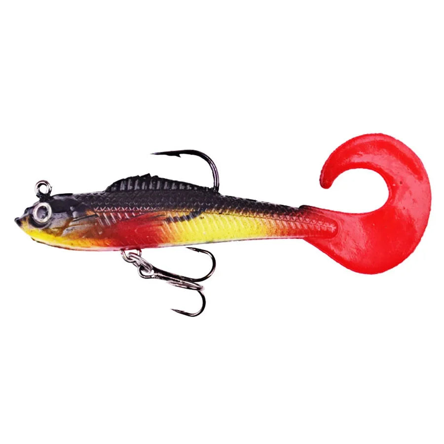 6PCS Wobblers Artificial Baits Fishing Tackle Soft Silicone Bait For Sea Bass Spoon Pike Carp Fishing Lures Swimbait2027