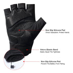 LED Gloves Mountain Hiking Cycling Fishing Outdoor Night Sports Anti Slip Lighting Touch Screen Half Finger Men Green