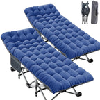 2PK XXL Camping Cot for Adults 900LBS  Oversized Folding Bed with Mattress Pad, Heavy Duty 1200D Oxford, Customized
