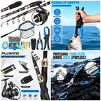 Fishing Gear & Full Fishing Tackle Kit Includes Rod And Reel Combo