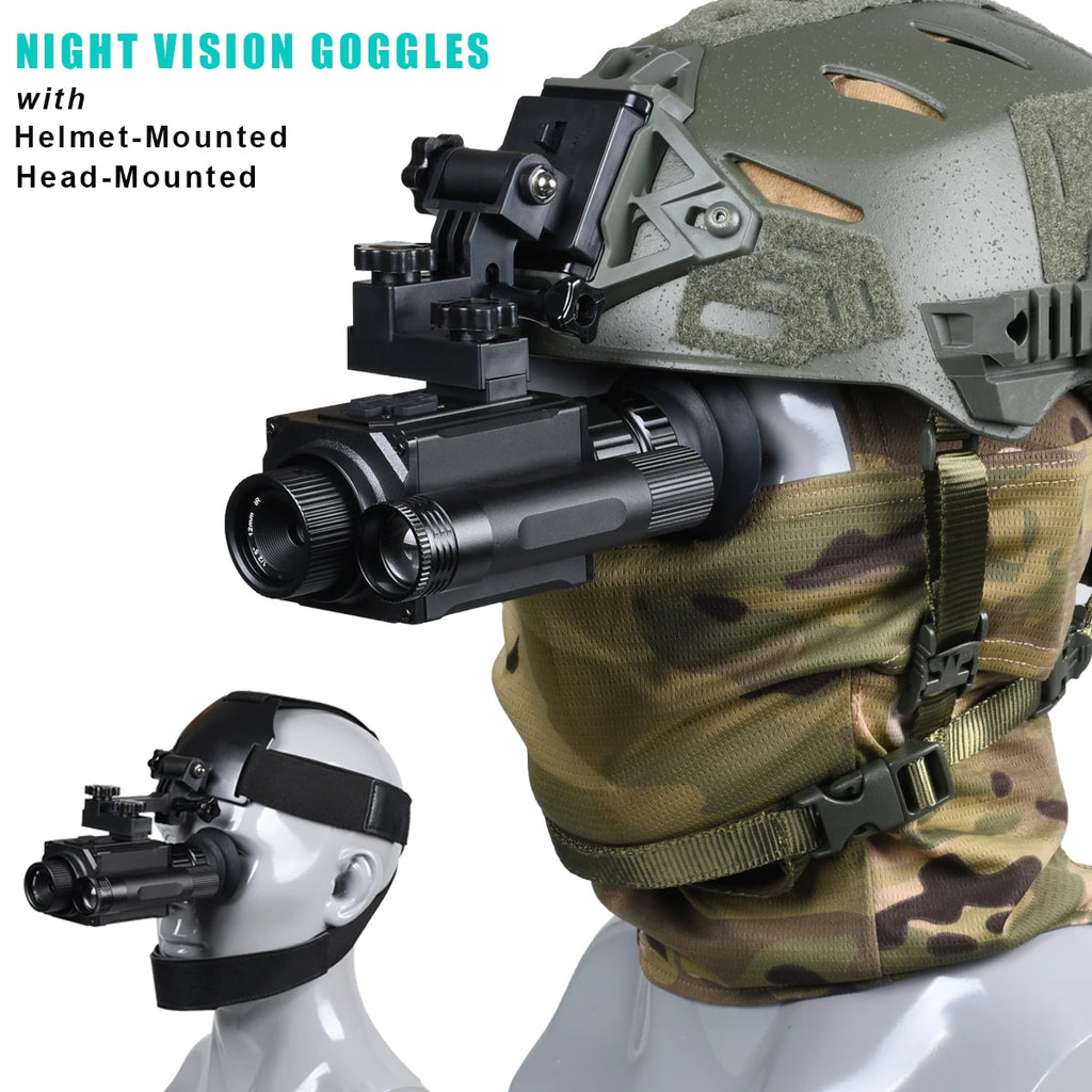 Helmet Night Vision Monocular Long-Distance Infrared 5X Zoom 1080P Digital Hunting Night Vision Goggles Telescope