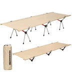 Folding Camping Cot, Adjustable Height, Lightweight Sleeping Bed, Tent Cot, with Storage Bag, Comfortable for Outdoor&Indoor