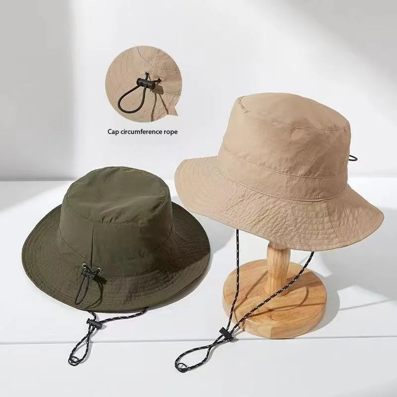 1PCWaterproof Fisherman Hat Can be Receivable Bag Basin Hat Summer Thin Quick-drying Outdoor Mountaineering Hat Men's Sun Hat fo