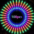 100Pcs LED Glow Sticks Bulk Colorful RGB Tube Dark Light for Party Or Camping And Hiking
