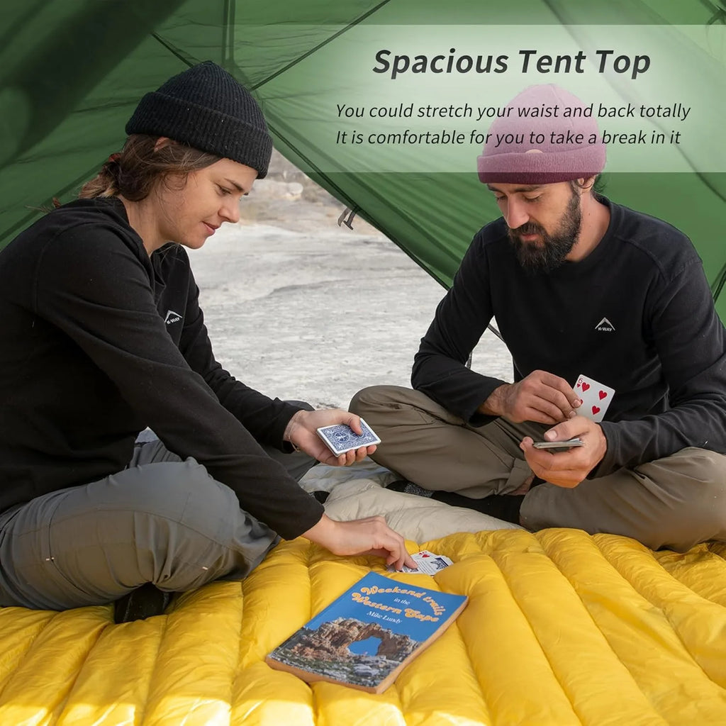 2 Person Backpacking Tent 210T Ultralight Travel Tent Waterproof Hiking Survival Outdoor Camping Tent