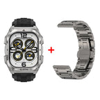 Smart Watch Stainless Steel 6-Sat GPS Offline Maps 10ATM Waterproof 45M Dive 24/7 Health Monitor for Android iOS