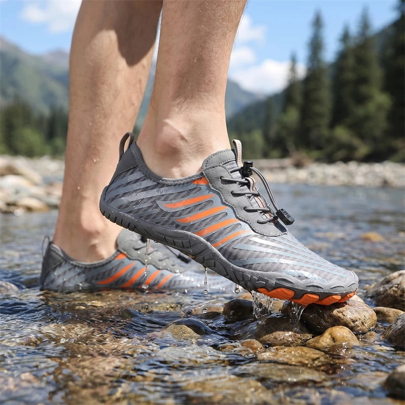 Men Water Shoes Beach Barefoot Swimming Surfing Seaside Aqua Shoes Upstream Wading Sneakers Fitness Hiking Walking Footwear