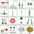 187pcs Ultimate Fishing Kit Set - Complete Tackle Box with Premium Fish Hooks, Bait Parts, Sinkers, and More - Perfect for Outdo