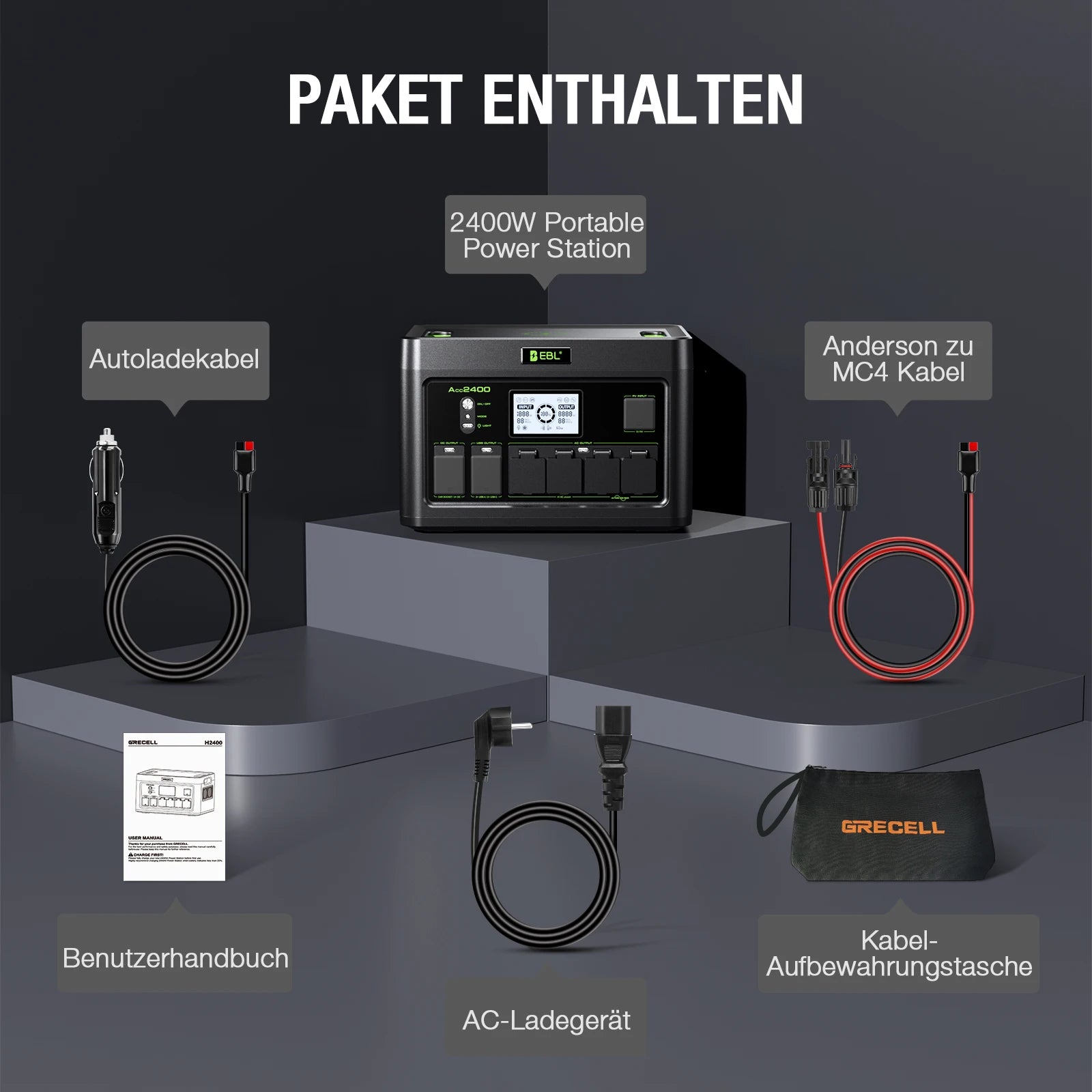 2400W Portable Power Station/Generator 1843Wh Capacity With Pure Sine Wave AC Output For Emergency Backup Battery for Home OR Outdoor Use
